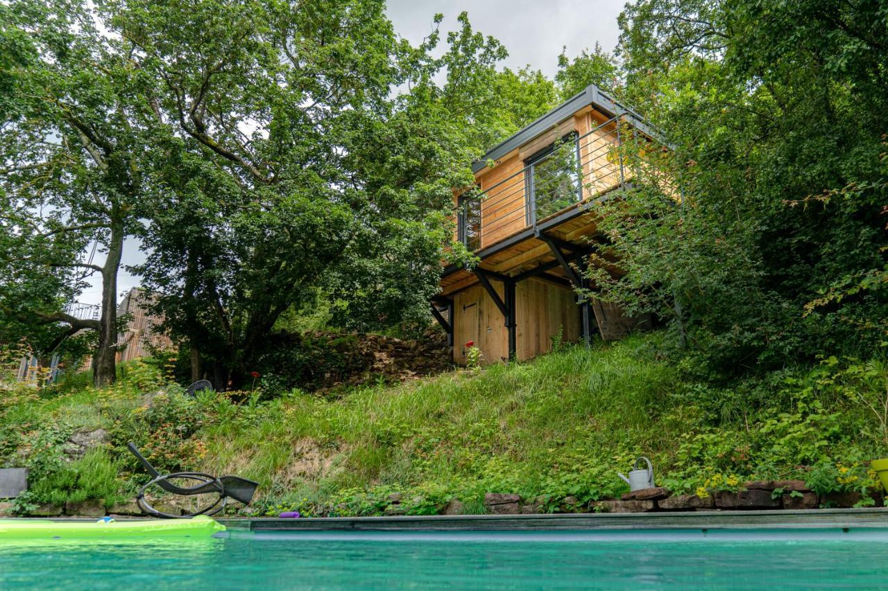 Le Moonloft Insolite Tiny-House Dans Les Arbres & 1 Seance De Sauna Pour 2 Avec Vue Panoramique Osenbach Kültér fotó
