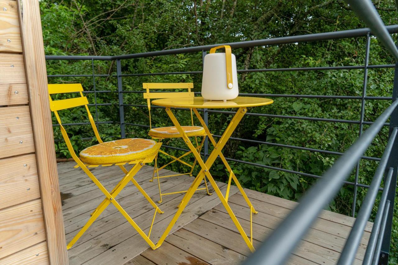 Le Moonloft Insolite Tiny-House Dans Les Arbres & 1 Seance De Sauna Pour 2 Avec Vue Panoramique Osenbach Kültér fotó