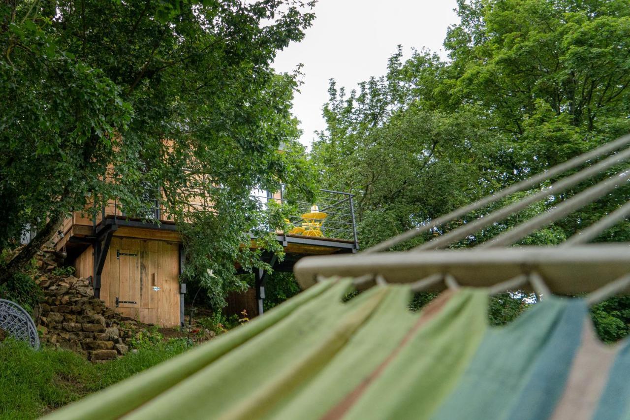 Le Moonloft Insolite Tiny-House Dans Les Arbres & 1 Seance De Sauna Pour 2 Avec Vue Panoramique Osenbach Kültér fotó