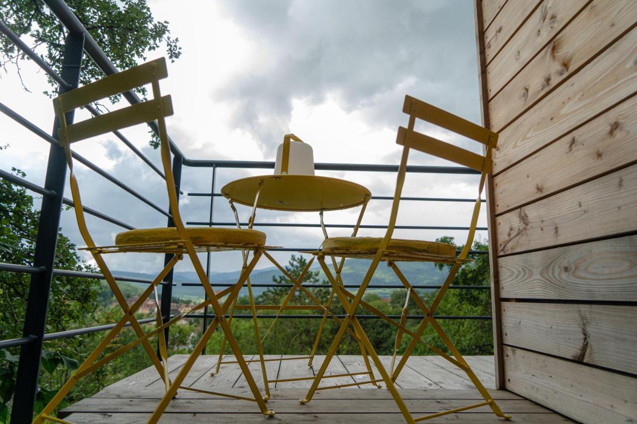 Le Moonloft Insolite Tiny-House Dans Les Arbres & 1 Seance De Sauna Pour 2 Avec Vue Panoramique Osenbach Kültér fotó