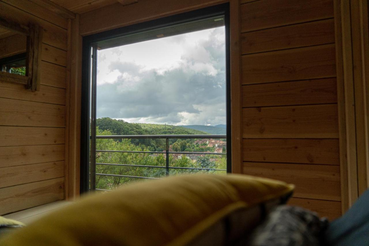 Le Moonloft Insolite Tiny-House Dans Les Arbres & 1 Seance De Sauna Pour 2 Avec Vue Panoramique Osenbach Kültér fotó