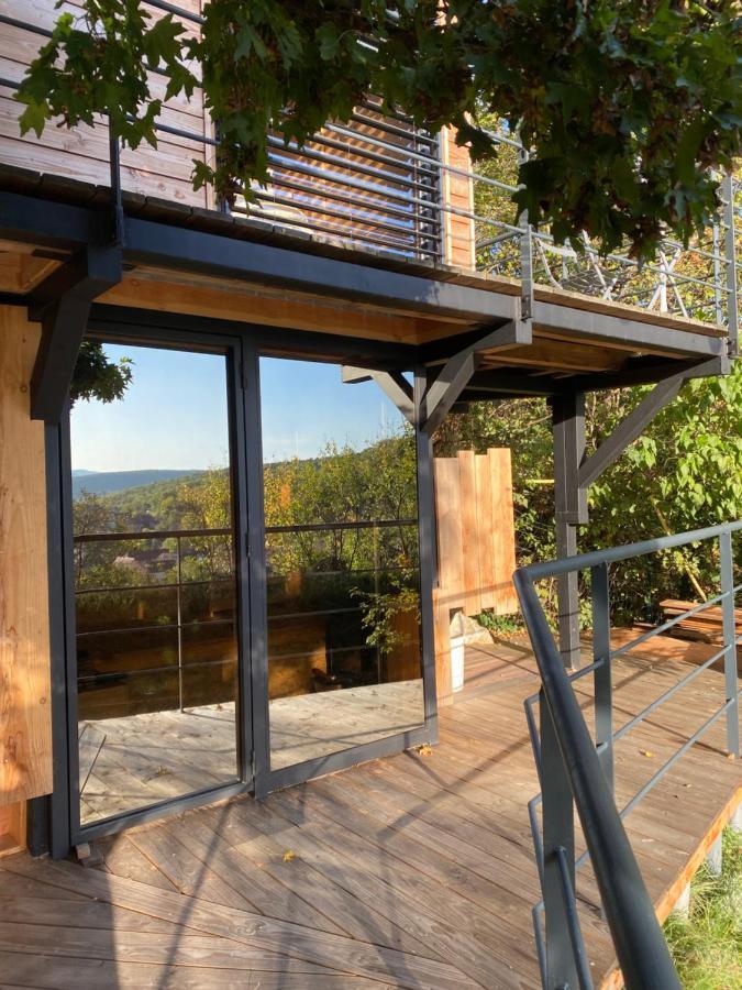 Le Moonloft Insolite Tiny-House Dans Les Arbres & 1 Seance De Sauna Pour 2 Avec Vue Panoramique Osenbach Kültér fotó
